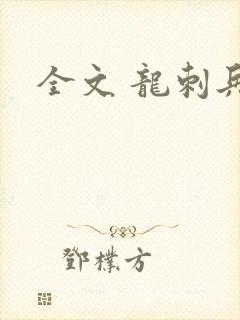 全文 龙刺兵王