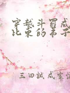 穿越斗罗成为比比东的弟子的小说