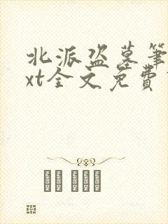 北派盗墓笔记txt全文免费下载