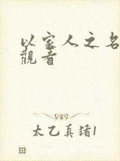 以家人之名高清观看