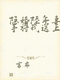 隐婚陆年妻子亲手将我送上阅读全文
