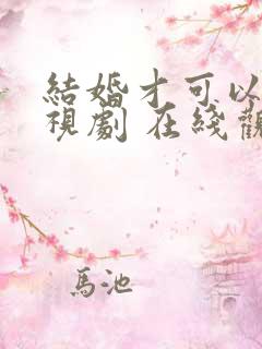 结婚才可以 电视剧 在线观看