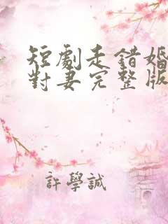 短剧走错婚礼娶对妻完整版