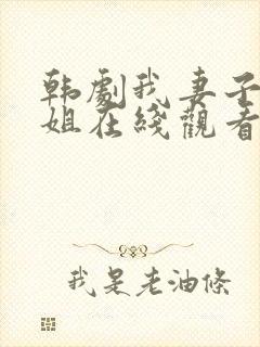 韩剧我妻子的姐姐在线观看