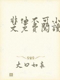 非他不可小说全文免费阅读