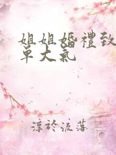 姐姐婚礼致辞简单大气