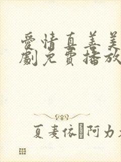 爱情真善美电视剧免费播放