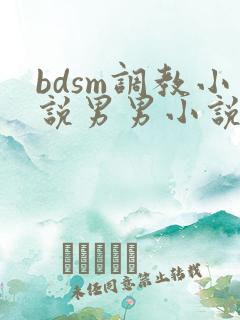 bdsm调教小说男男小说