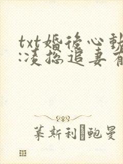 txt婚后心动:凌总追妻有点甜