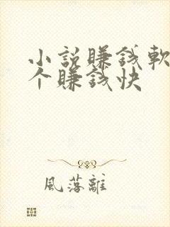 小说赚钱软件哪个赚钱快