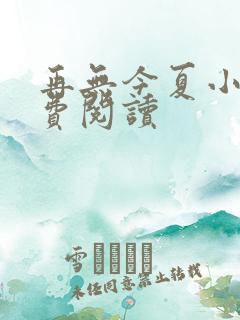 再无今夏小说免费阅读