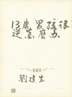 13岁男孩很叛逆怎么办