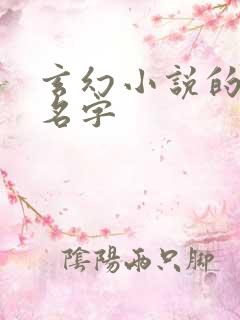 玄幻小说的主角名字