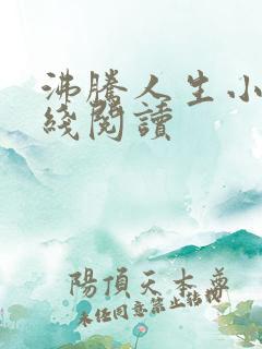 沸腾人生小说在线阅读