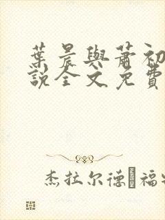 叶晨与萧初然小说全文免费阅读