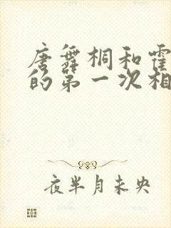 唐舞桐和霍雨浩的第一次相遇