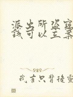 派出所盗窃多少钱可以立案