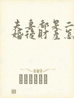 夫妻都是二婚离婚后财产怎么分配