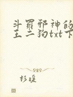 斗罗邪神的传承王二狗txt下载