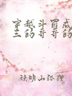 穿越斗罗成为唐三的哥哥的小说