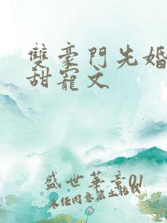 双豪门先婚后爱甜宠文