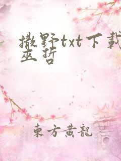 撒野txt下载巫哲