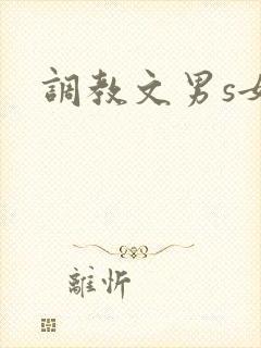 调教文男s女m