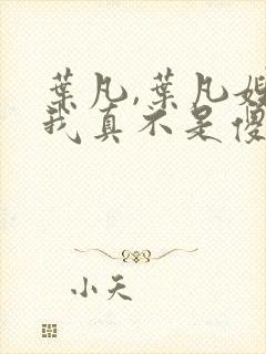 叶凡,叶凡嫂子我真不是傻子了