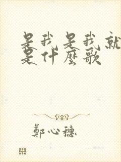 是我是我就是我是什么歌