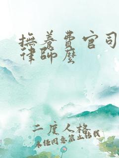 抚养费官司用找律师么