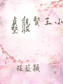 贞观贤王小说完整版