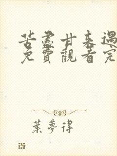 苦尽甘来遇见你免费观看完整版高清