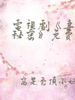 电视剧《妻子的秘密》免费播放