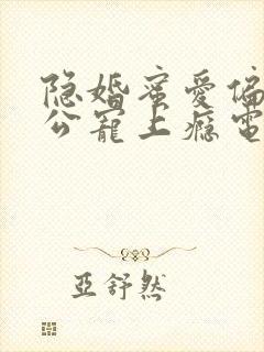 隐婚蜜爱偏执老公宠上瘾电子书