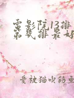 电影院13排坐第几排最好