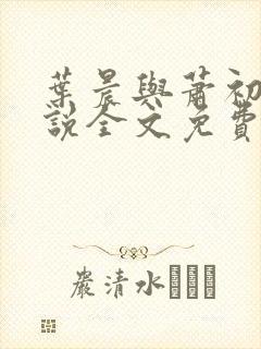 叶晨与萧初然小说全文免费阅读