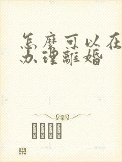 怎么可以在网上办理离婚