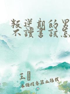 叛逆期的男孩子不读书该怎样去沟通教育