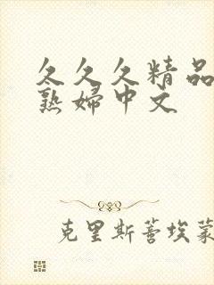 久久久精品人妻熟妇中文