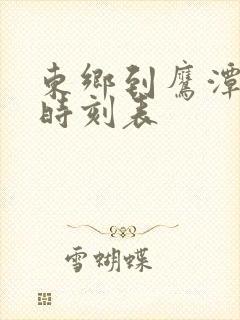 东乡到鹰潭火车时刻表