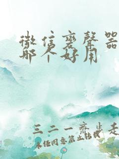 微信变声器软件哪个好用