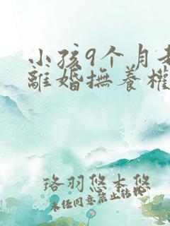 小孩9个月起诉离婚抚养权