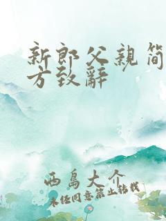 新郎父亲简单大方致辞