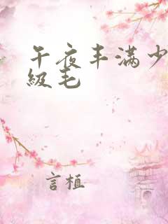 午夜丰满少妇一级毛