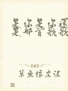 是你是你还是你是哪首歌歌词