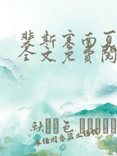 裴斯寒南夏小说全文免费阅读