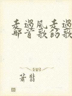 走过风走过雨是哪首歌的歌词