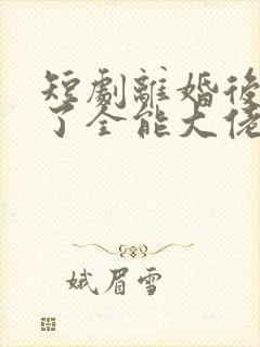短剧离婚后我成了全能大佬免费观看