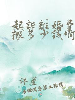 起诉离婚费用大概多少钱啊