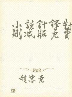 小说针锋对决未删减版免费阅读